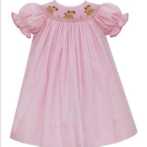Smocked puppy dress